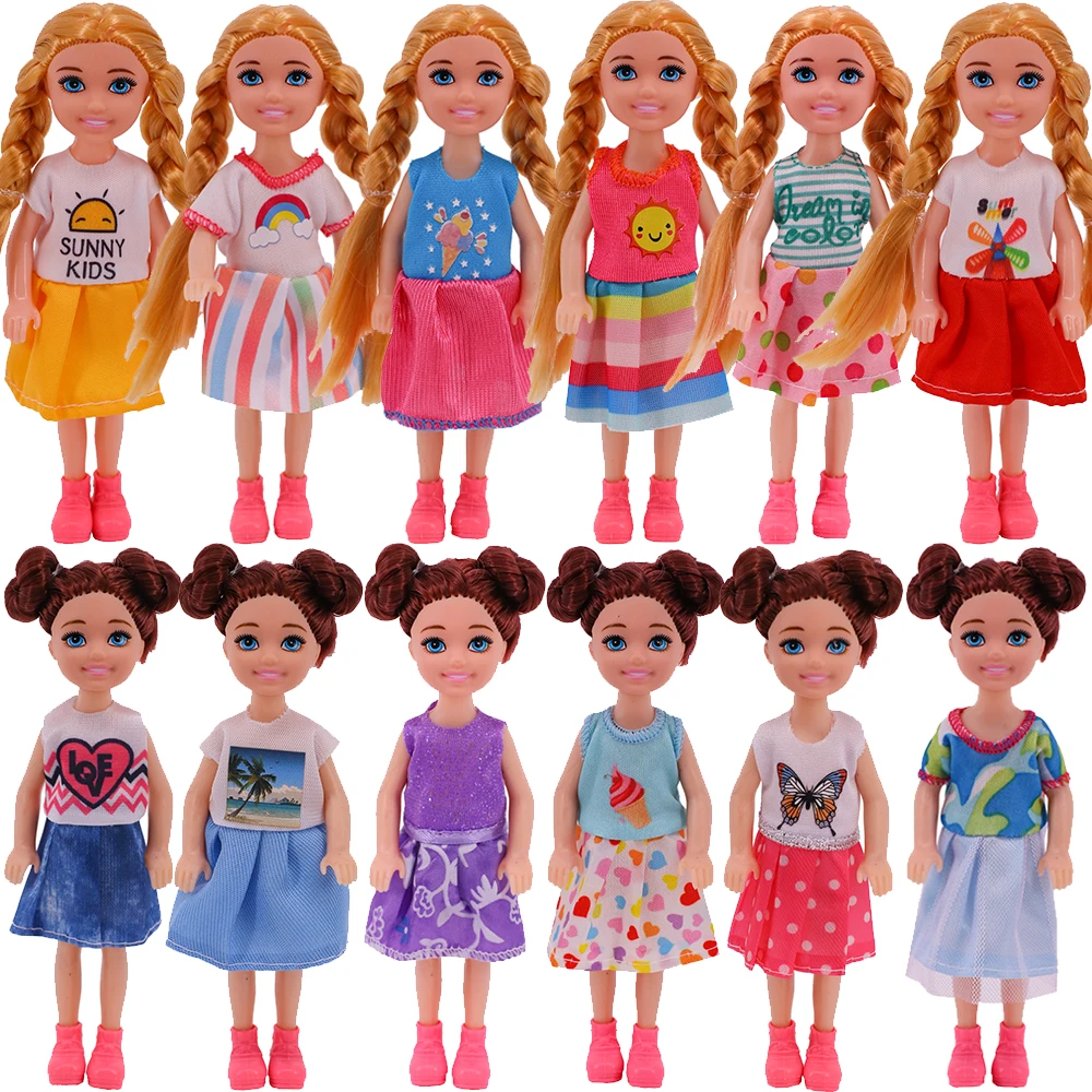 

14cm Kelly Doll Clothes Fashion Dress Casual Comfortable Outfit Fit 12-14cm/5 Inch Girl Doll,Our Generation Doll,Best Girls Toys