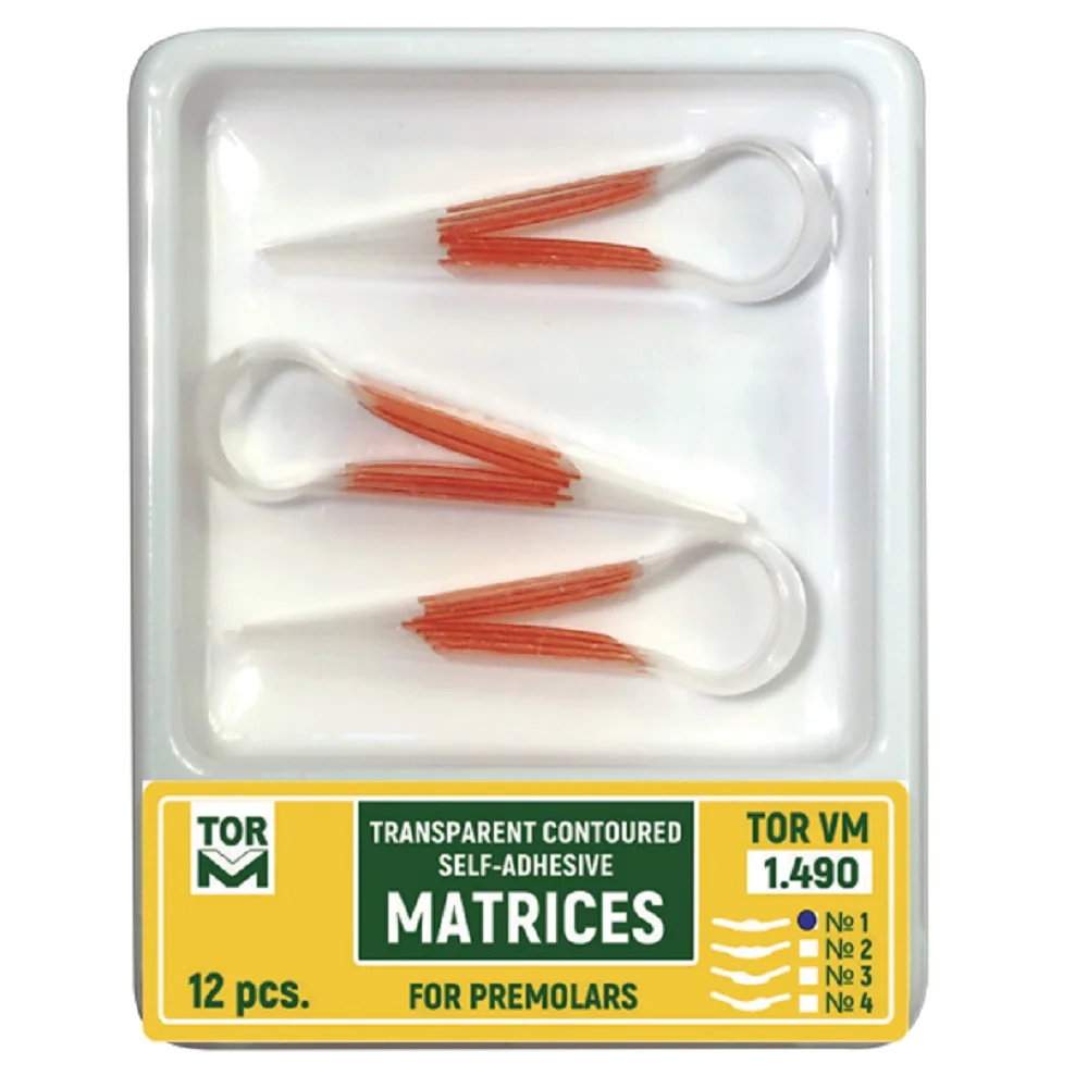 

Self-Adhesive Transparent Contoured Matrix Matrics Bands;For Premolars;For Molars;Dental Materials