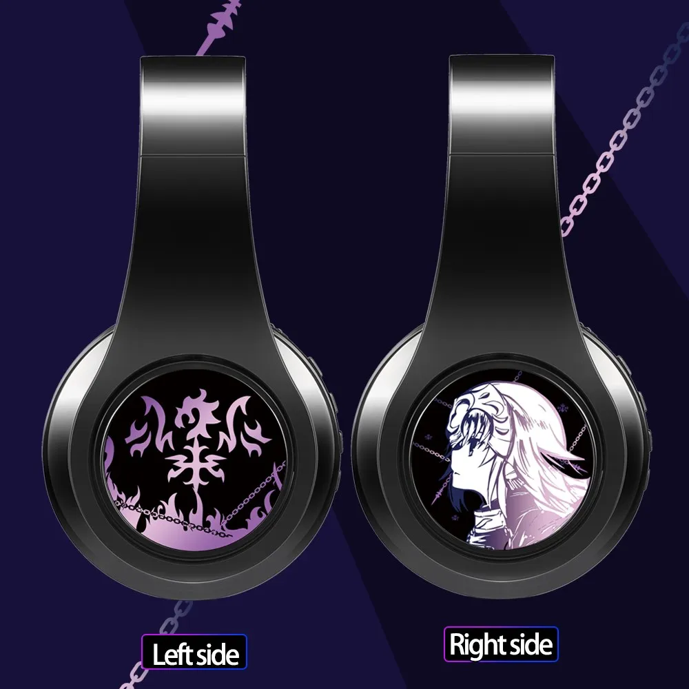 Wireless Silent Disco Headphone Anime Fate/Grand Order FGO Jeanne d\'Arc Stereo Bluetooth Headphone for Playing Games Earphone