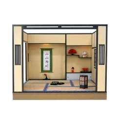 DIY Wooden Doll House Miniature Furniture With LED Kit Torii Japanese Room Dollhouses Assemble Toy Children Christmas Gift Casa