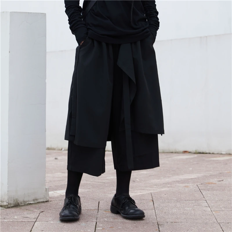 

Women's Culottes Casual Pants Straight Pants Fall New Dark Asymmetric False Double Design Fashionable Versatile Pants