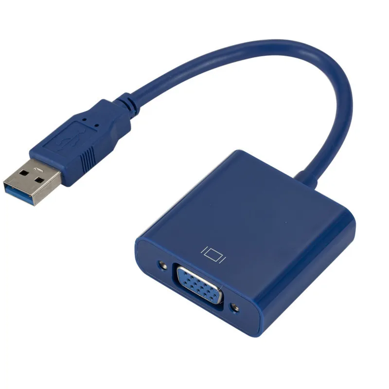 VGA Adapter External USB 3.0 to VGA Video Cable Multi Display Converter for Win 7/8/10 Desktop Laptop PC Monitor