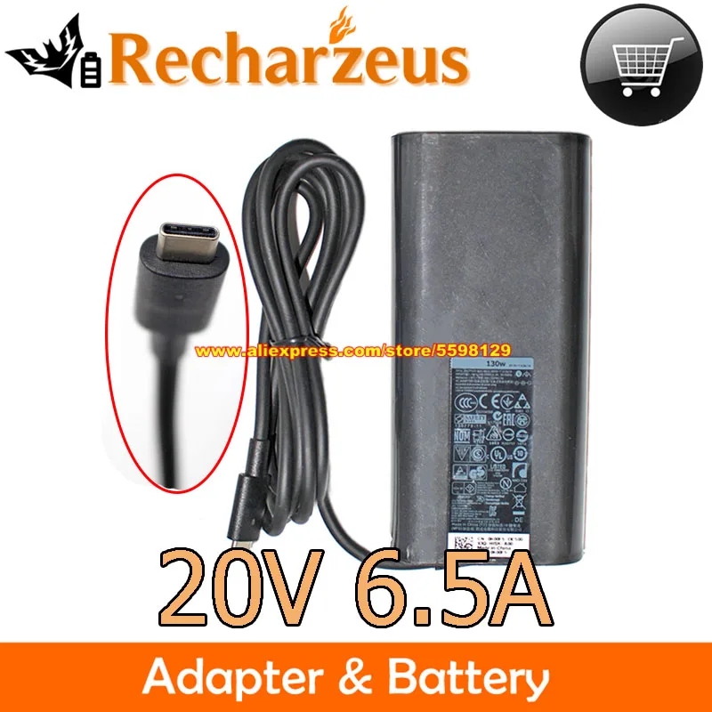 Genuine For Dell DA130PM170 AC Adapter HA130PM170 20V 6.5A 130W DELTA ADP-130FB BA Power Supply For XPS 15 9575 9500 P73F Xps17