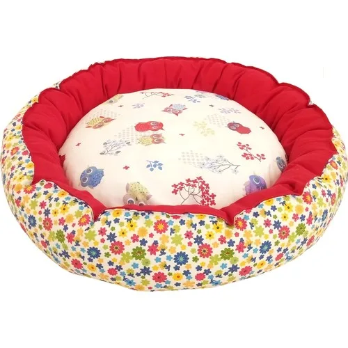 Stylie Handmade Cat and Small Breed Dog Bed Red