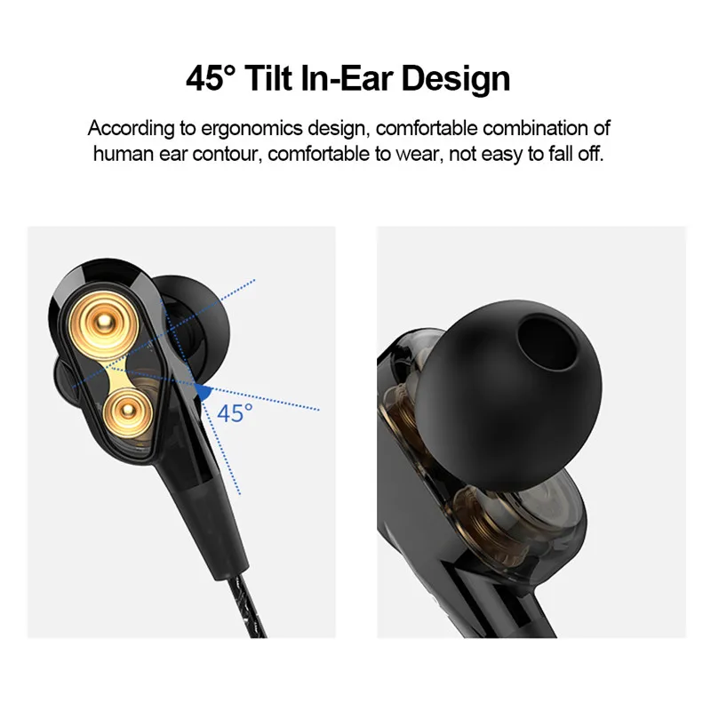 Auriculares estéreo universales con micrófono, cascos internos de graves para iPhone, huawei y Xiaomi de 3,5mm