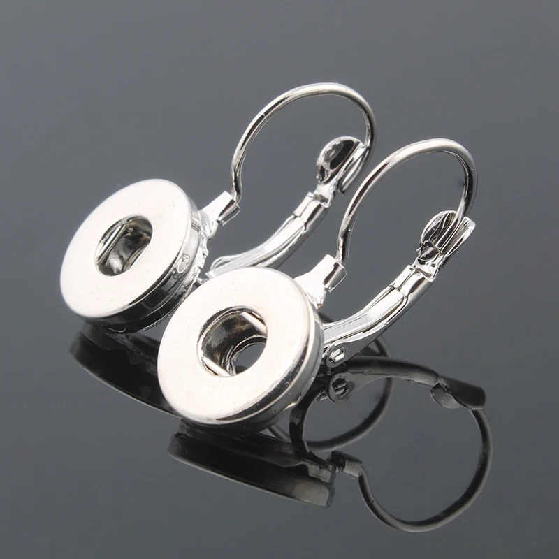 Women\'s Earring 12mm Xinnver Snap Jewelry Female Snap Button Earrings Hollow Out Water Drop Mini Snap Earring Charm Buttons