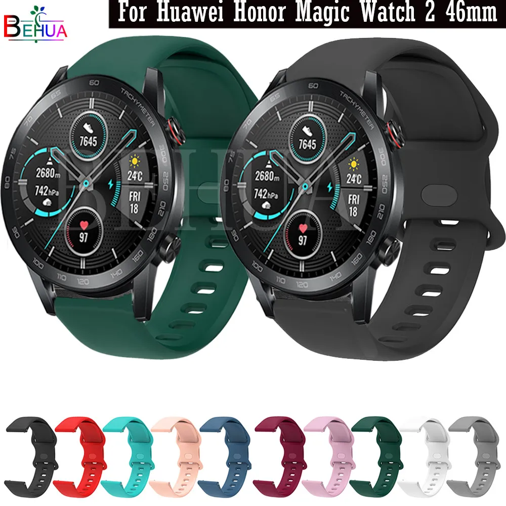 

Ремешок силиконовый для Huawei Honor Magic Watch 2 46 мм 42 мм, браслет для наручных часов Huawei GT 2 /Samsung Gear S3, 22 мм 20 мм