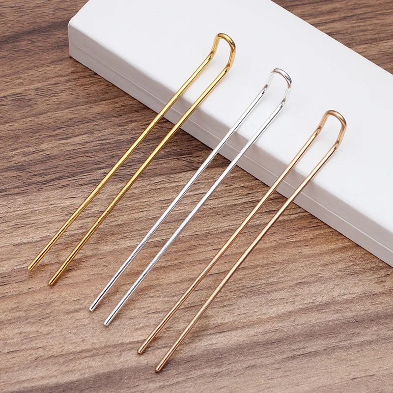 50pcs Iron Metal  U Shape Hair Combs Setting Needle Bun Hair Sticks Hair Pins Hairpins Fashion Hairwear DIY Findings