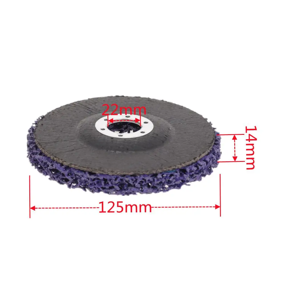 2pcs 125mm Poly Strip Disc Abrasive Wheel Paint Rust Removal Clean For Angle Grinder