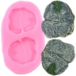 Fairy Garden Stone Path Silicone Mold Stone Texture Fondant Molds Baby Birthday Cake Decorating Tool Chocolate Candy Resin Mould