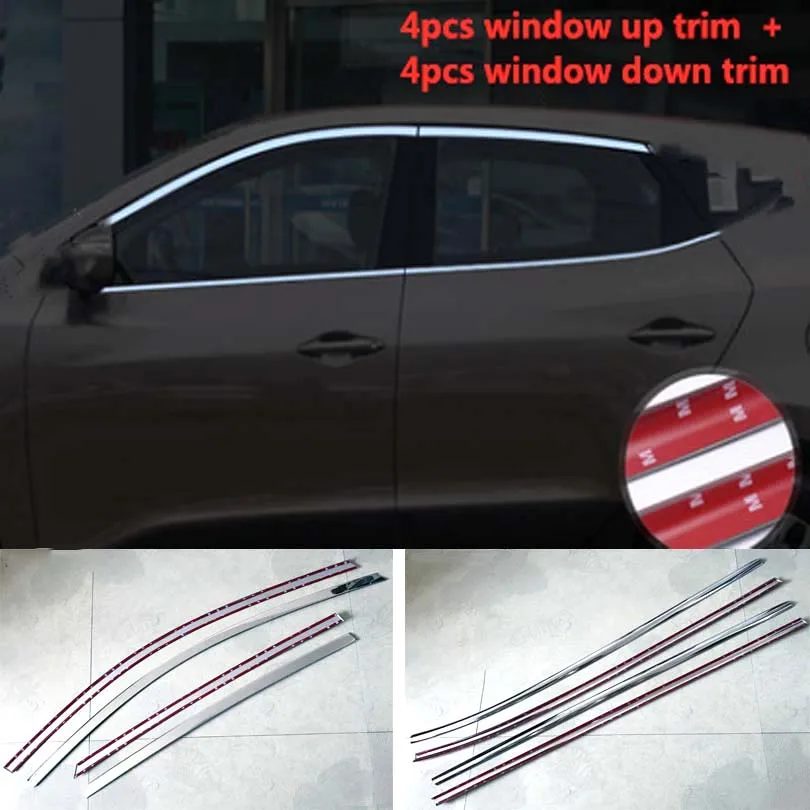 Stainless Steel Exterior Car Mouldings For Hyundai IX35 2010 2011 2012 2013 2014 2015 Car Window Pillar Trim Car Styling Sticker