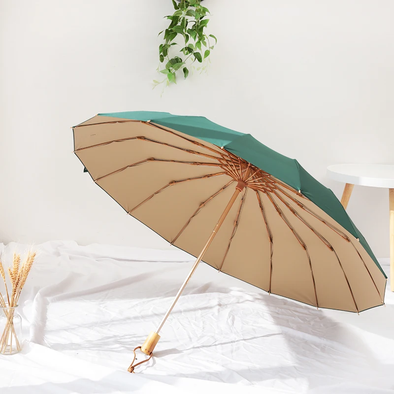 

High Quality Folding Women Umbrella Automatic Fashion Vintage Creativity Umbrella Rain Minimalist Paraguas Umbrella BC50ZS