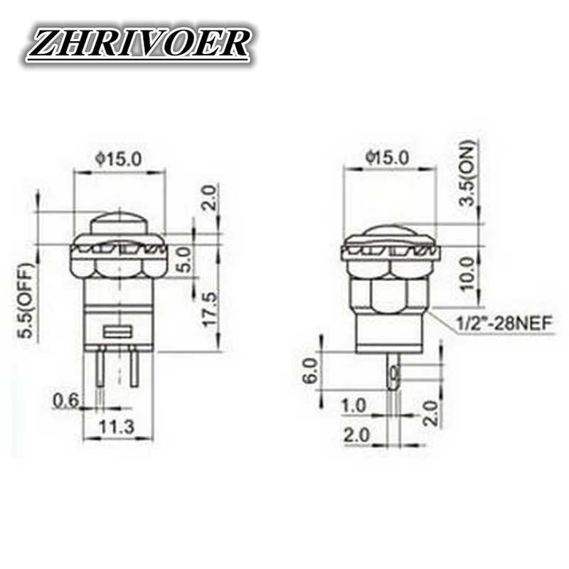 6Pcs 12mm Momentary Push button Switches 3A /125VAC 1.5A/250VAC Self-locking/Self-reset Push Button Switch mini plastic button