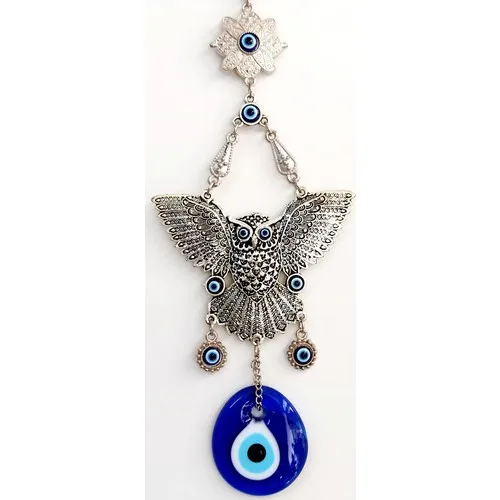 Mixperi Evil Eye Beaded Sashes Open Owl Wall Ornament