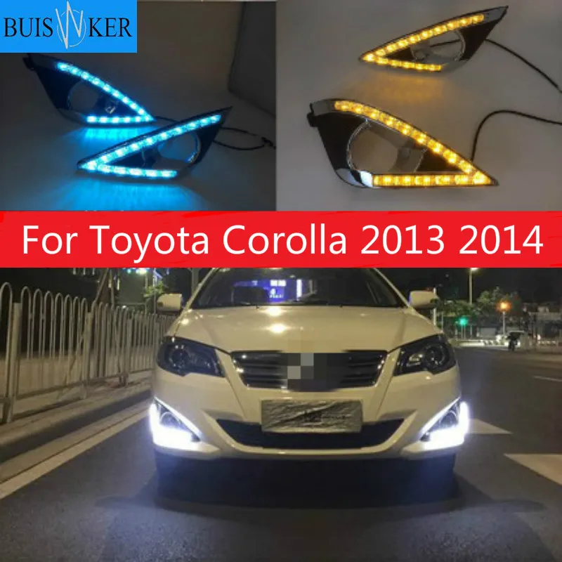 

2PCS For Toyota Corolla 2013 2014 Super Brightness 12V Car LED DRL Waterproof ABS Daylight Bulb LED Daytime Running