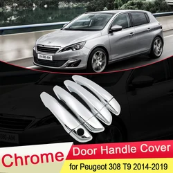 Für Peugeot 308 T9 SW GT 2014 2015 2016 2017 2018 2019 Luxuriou Chrom Türgriff Abdeckung Trim Auto Set fangen Styling Zubehör