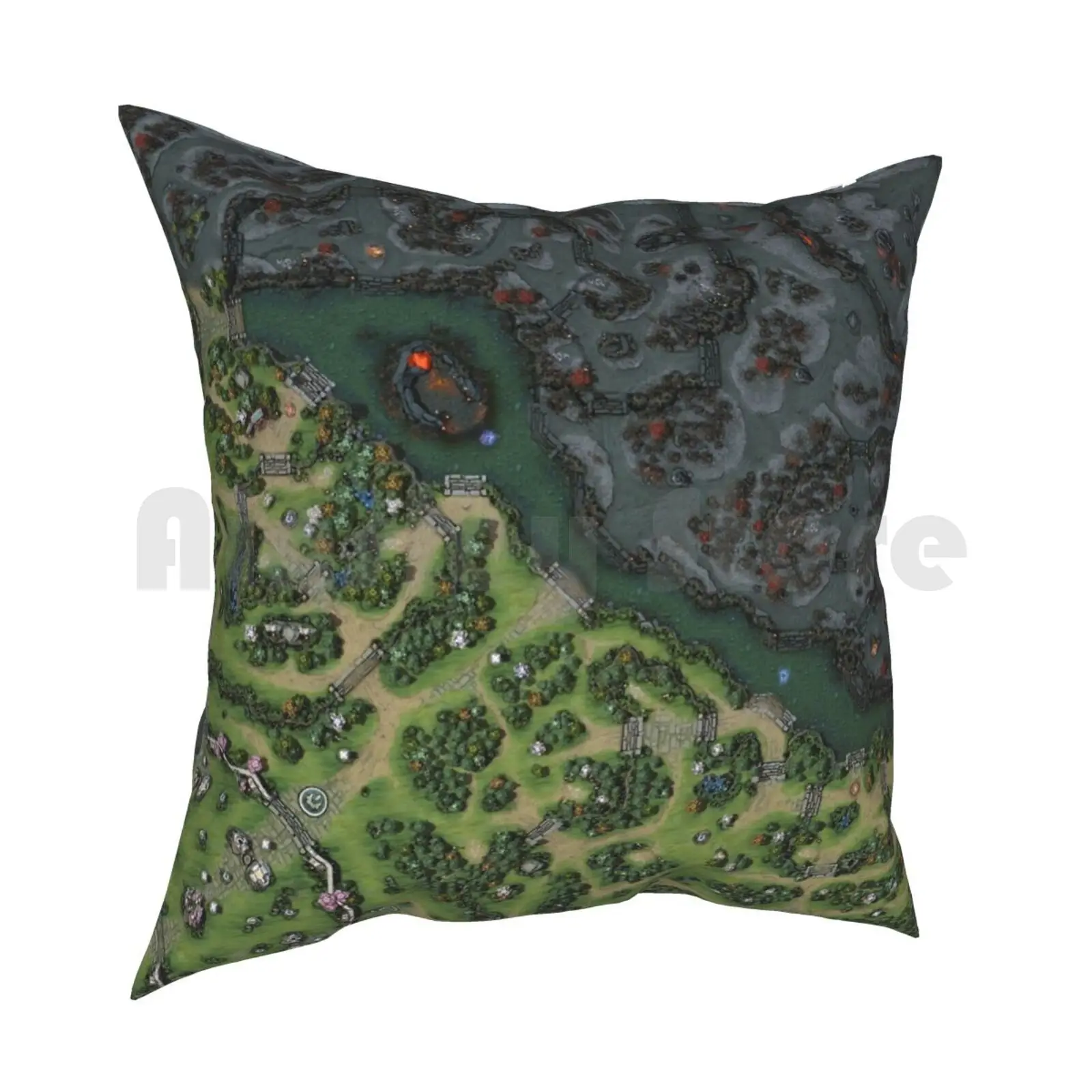 2 Reborn 7.06 Hd Map Pillow Case Printed Home Soft Throw Pillow Map Defense Of The Ancients Gaming Reborn Moba Valve