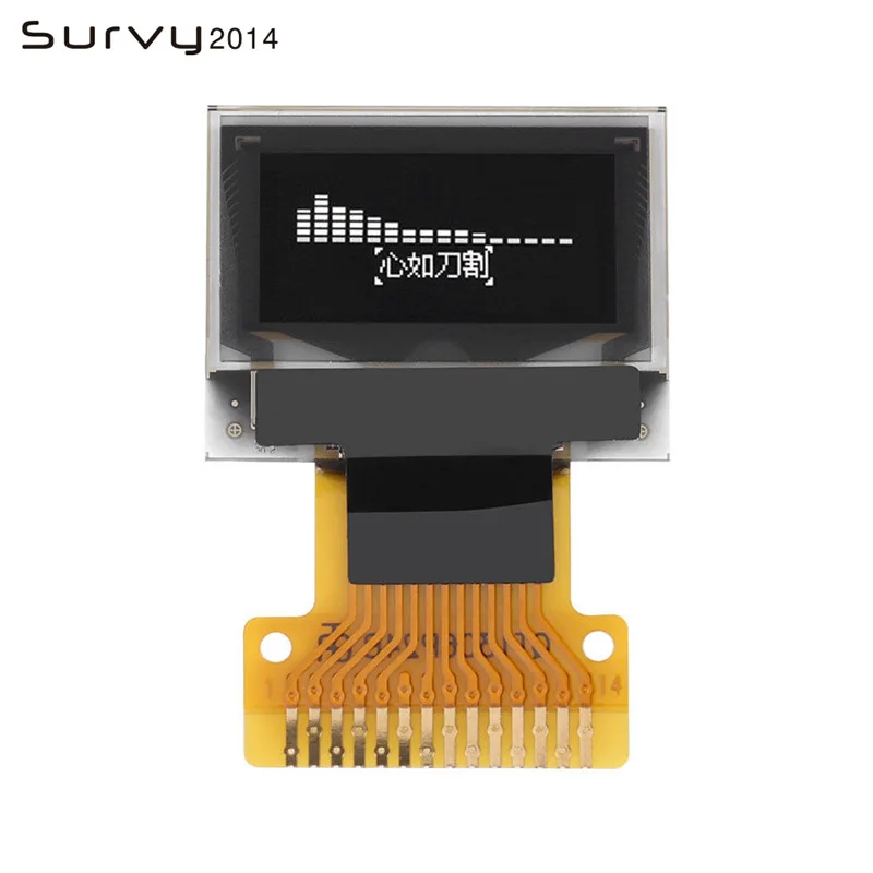 Imagem -04 - Módulo de Exibição Led Lcd Oled para Arduino Spi Iic I2c Faça Você Mesmo Electronics Branco Cor Azul 128x64 0.49 0.9 0.96 1.3