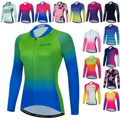 Weimostar Bike Team Wielertrui Lange Mouwen Vrouwen Herfst Ademend Fietsen Kleding Tops Pro Fiets Jas Mtb Bike Shirt