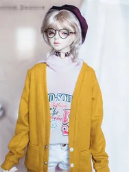 Custom Casual Cardigan Sweater Coat for BJD 1/6 1/4 MSD 1/3 SD13 SD17 Uncle Doll Clothes CMB256