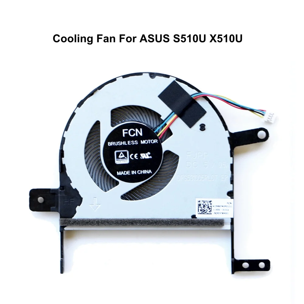 Computer CPU Cooing Fans for ASUS VivoBook S510 X510 S510UF X510U X510UAR S510UQ S510UA F510U CPU Fan Cooler DFS531005PL0T FJPP