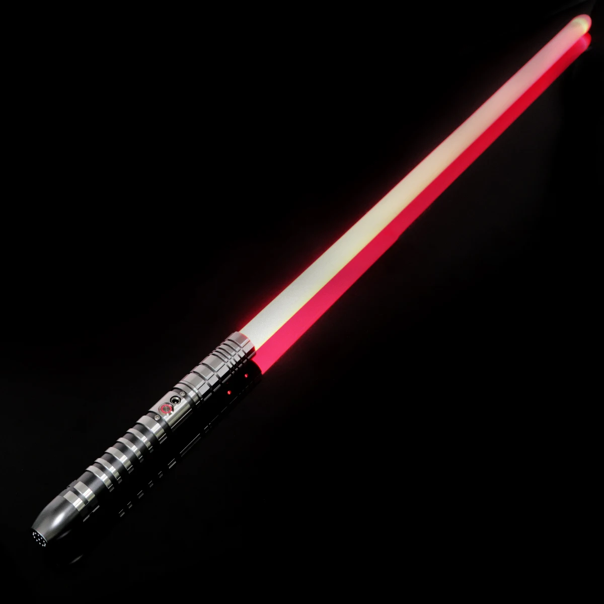 

Smooth Swing FX Lightsaber for Dueling, RGB Light Sabers Metal Hilt Black Series Light Saber Swords with 9 Sound Fonts