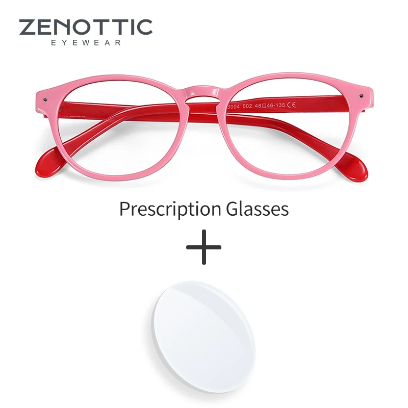 

ZENOTTIC Children Prescription Glasses Boy Girl Acetate Optical Computer Eyewear Myopia Blue Light Photochromatic Eyeglasses