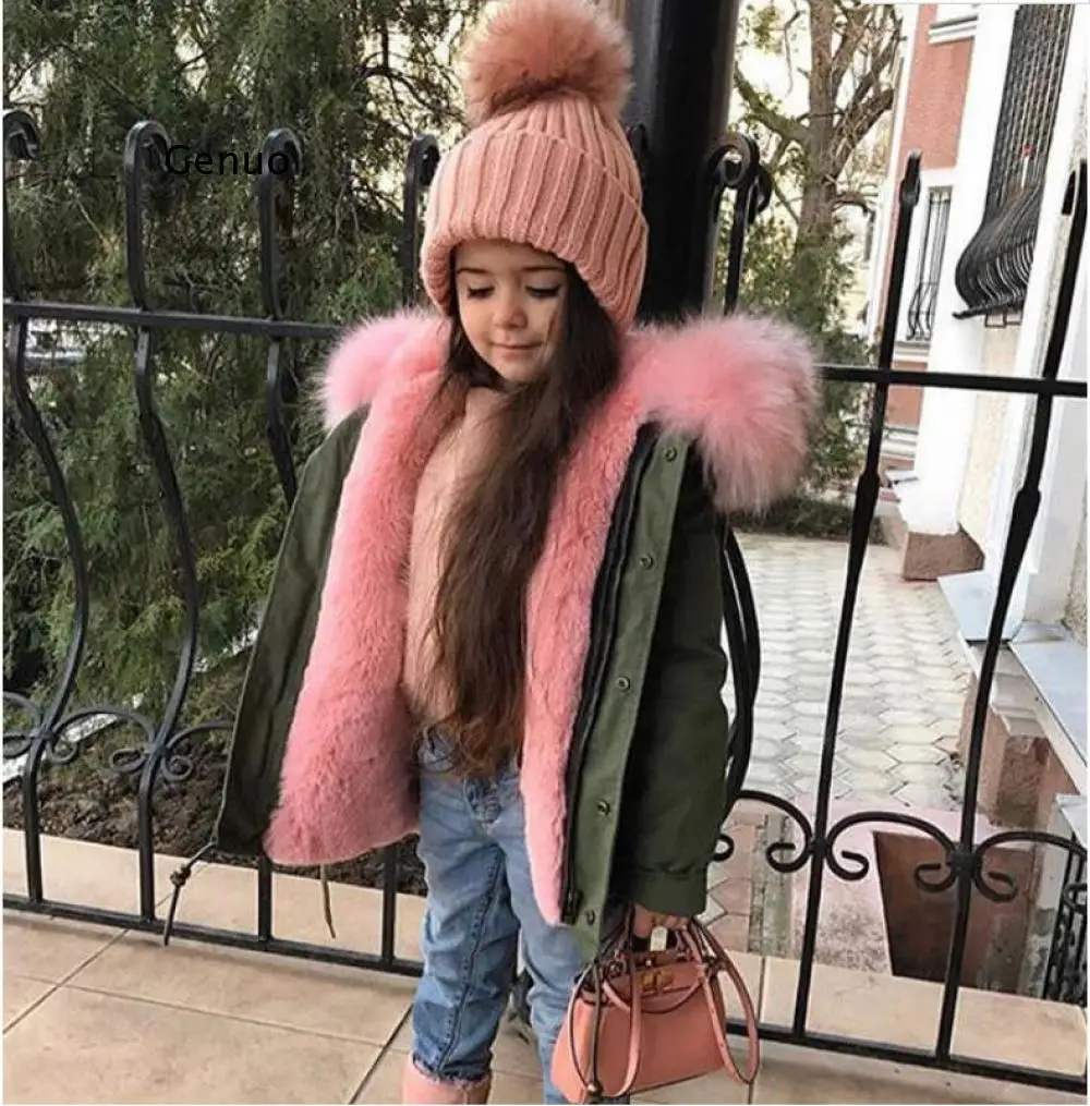 New Girls Winter Girls Jackets for Boys Coat Hooded Faux Fur Children Parkas Casual Thick Warm Baby Kids Clothes Outerwear