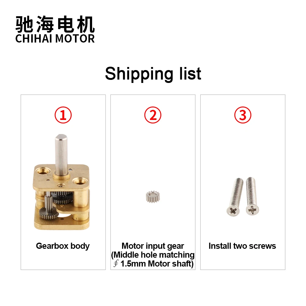 Chihai Motor CHF-GM13 4.4/5.75/10 Length D Shaft Square Metal Reducer Gearbox 13mm*12mm DIY 050 030 DC Gear Motor Parts