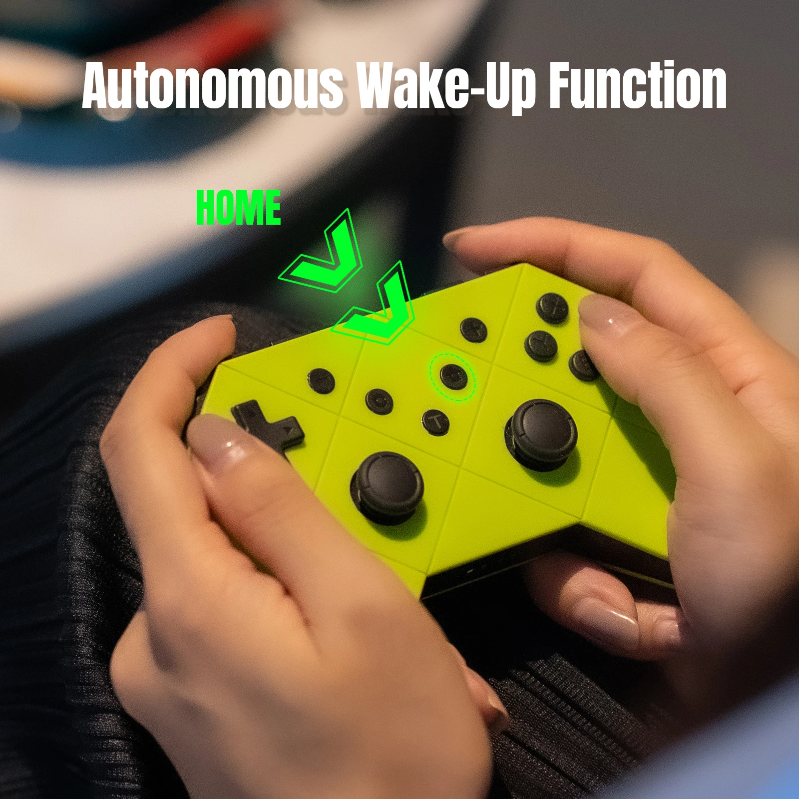 

PB Tails Bluetooth wireless gamepad burst somatosensory switch computer PC double vibration can wake up oled