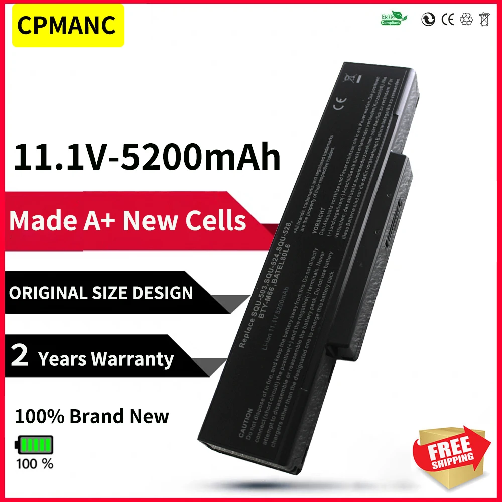 Cpmanc Laptop Batterij Voor Lg/Asus EB500 ED500 M740BAT-6 M660BAT-6 M660NBAT-6 SQU-524 SQU-528 SQU-529 718 BTY-M66 M68