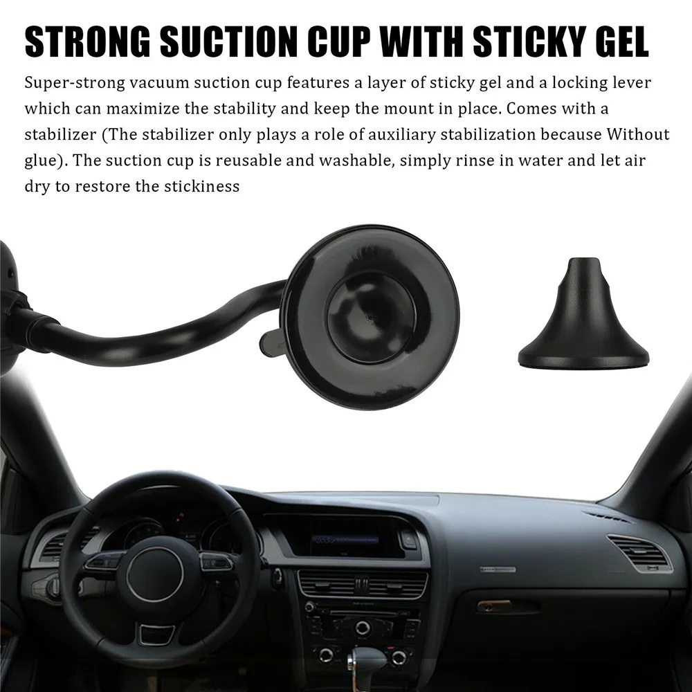 360° Phone Holder for Car Windshield Mount Cradle Holder Stand Truck Vehicle Carrier Bracket For Smart Mobile Cell Phone Gps