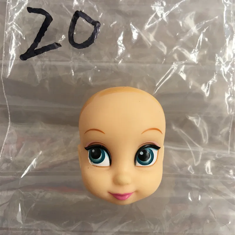 Lovely Princess Bald Head DIY Planting Long Soft Hair Doll Head Belle Snow white Baby Girl Favorite Princess Doll Part