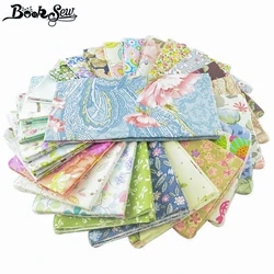 Booksew tessuto 100% cotone, 45cm x 45cm quarti grassi fiori disegni floreali, per cucire trapunte Patchwork fai da te, cuscino federa