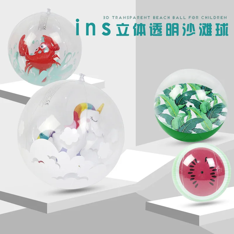 Giocattoli gonfiabili caldi della palla di Ins per la piscina della spiaggia del bambino gioca la palla giocattoli all'aperto di apprendimento molle giocattoli dell'acqua molle del PVC fenicottero 1pcs