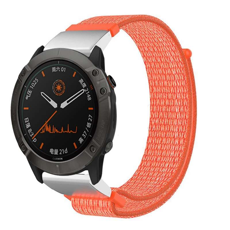 Bracelet de montre en nylon à dégagement rapide, 22mm, 26mm, compatible avec Garmin Fenix 6X 6 Pro Fenix 7X Fenix 7 Fenix 5X 5 3 3HR 935 945 EPIX