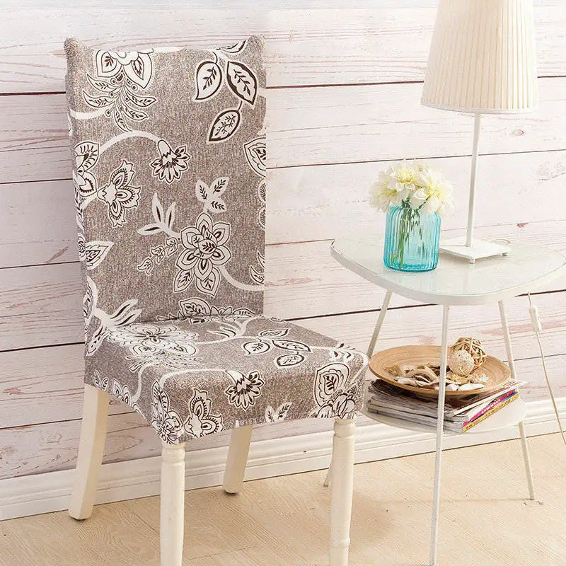 

1 Pcs Elegant Spandex Chair Cover Kitchen Dining Room Elastic Stretch Seat Covers Slipcover 10 Colors Seat Case Housse De Chaise