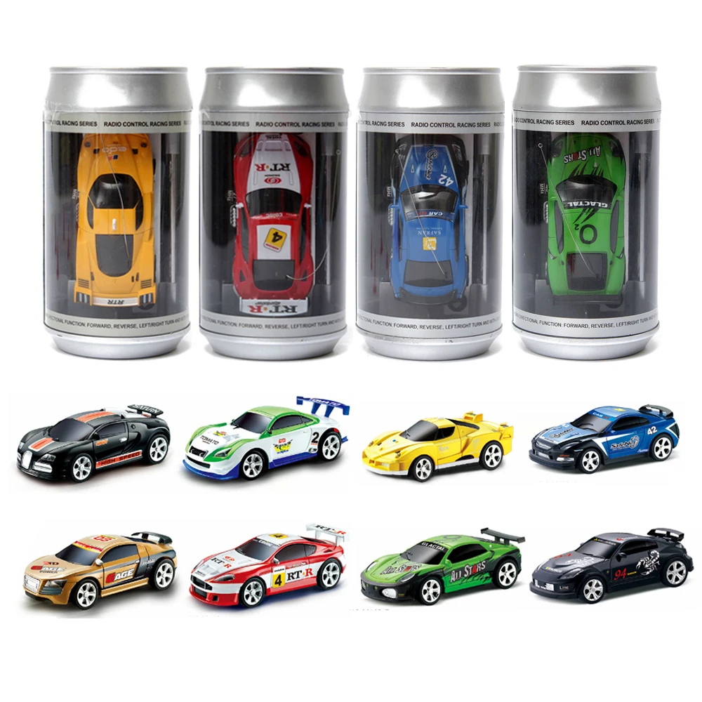 2010B Mini RC Coke Can Car High Speed Racing Drift Stunt Vehicle Radio Remote Control Pocket Portable Miniature Car Toys for boy