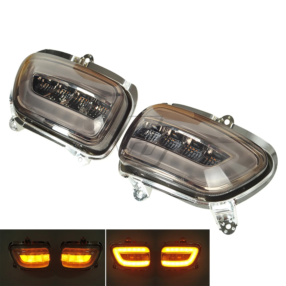 

LED Motorcycle Front Side Turn Signal Lights Blinker Case for Honda Goldwing GL1800 F6B 2001-2017