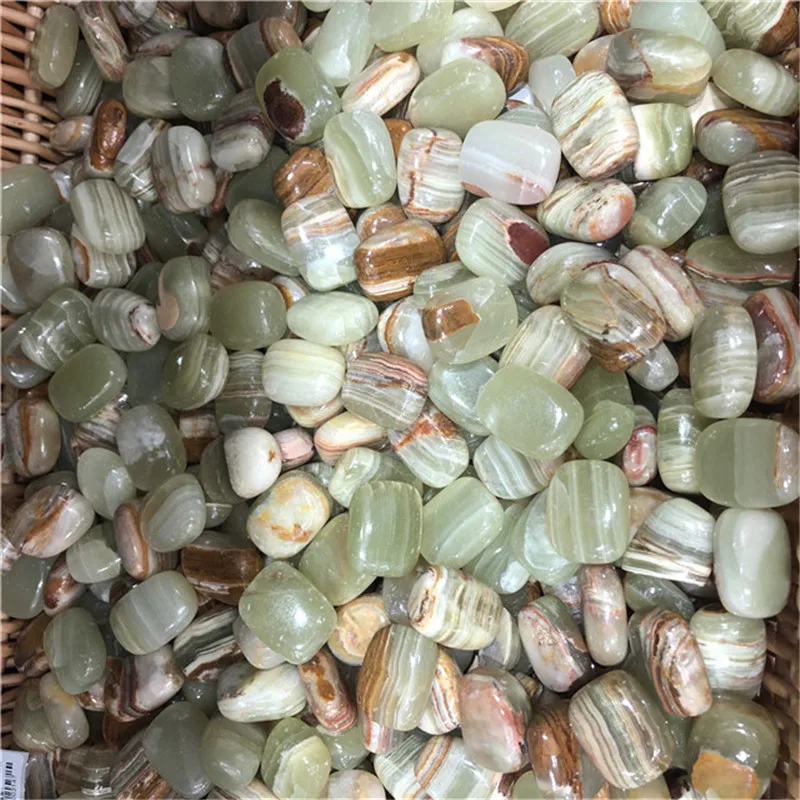 Crystals Healing Bulk Natural Gemstones Afghan Jade Onyx Tumbled Stones For Home Decoration