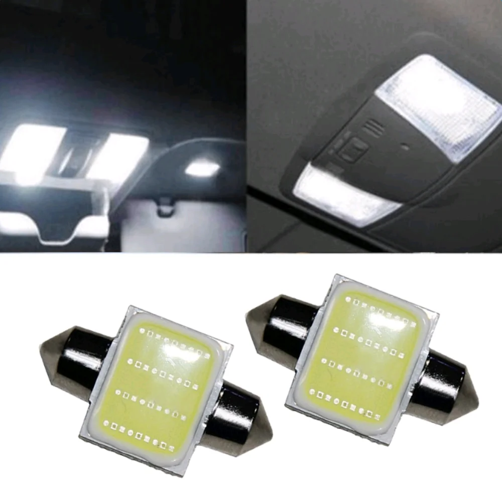 

2 шт. 12Smd 31 мм Белый COB LED DE3175 Лампочки для салона автомобиля Купольная карта Свет Лампа Супер яркие автомобильные сменные аксессуары