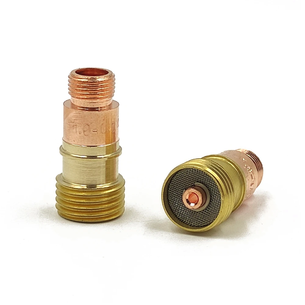 4/8/16 stücke Forgelo Messing Spannzangen Körper Stubby Gas Objektiv Anschluss Mit Mesh Für Tig WP-17/18/26 fackel Schweißen Zubehör – Detail 5