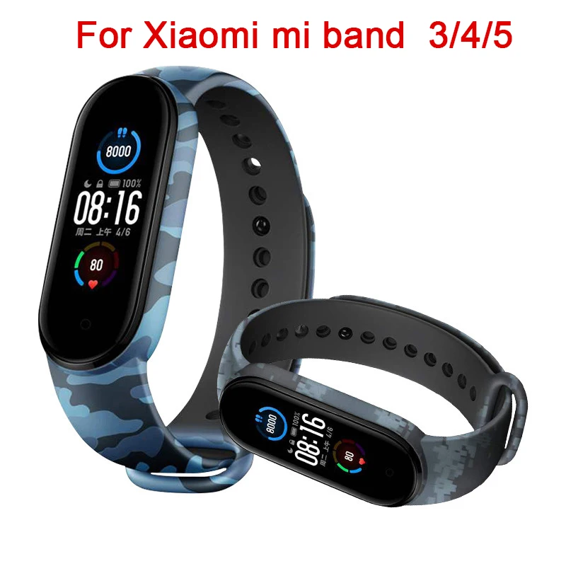 

For Mi Band 4 Strap Wristband for Xiaomi Mi Band 5 4 3 Smart Watch Correa Camo For straps xiaomi my band 5 Bracelets Belt