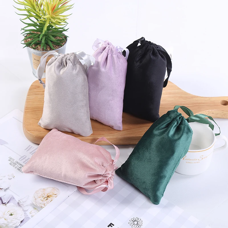 10pcs/lot Caroset Jewellry Pouch Gift flannel Bag Velvet Packing Pouch Christmas Decor Bag Can Be Customized But Price Different