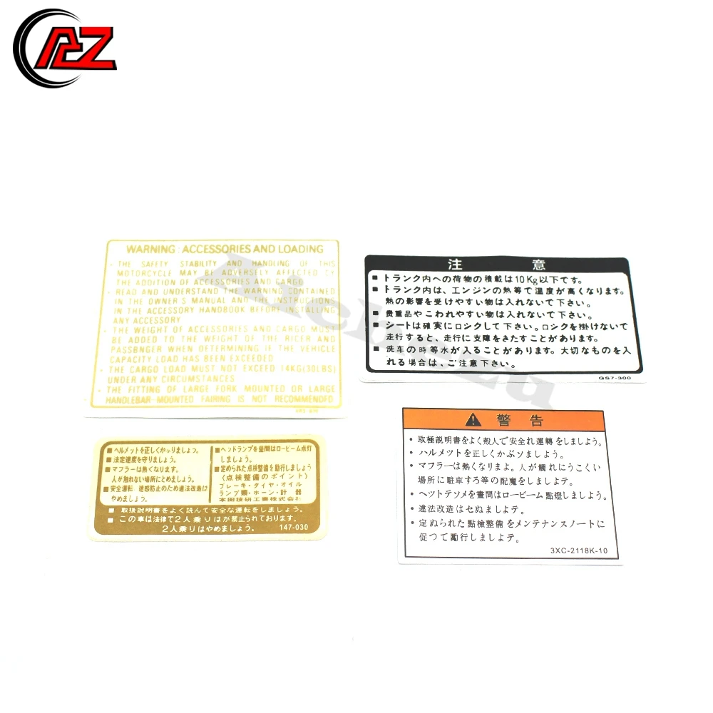 

ACZ Motorcycle Stickers Tank Warning Sign Sticker Fuel Tank Decal Universal For Suzuki Honda Yamaha Kawasaki BMW ATV