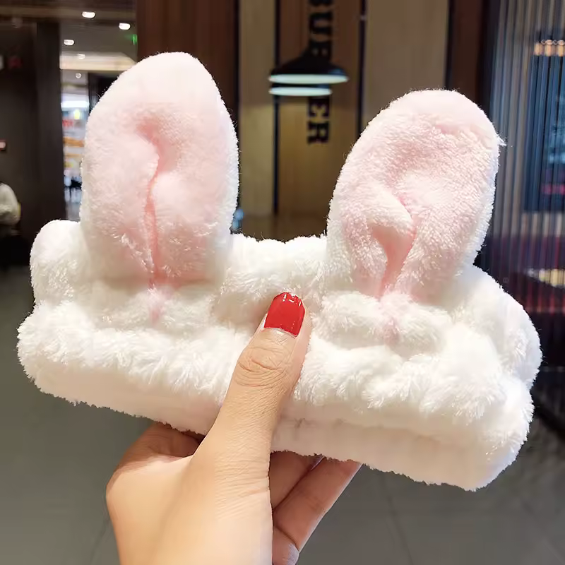 Wash Face Hair Holder Hairbands Soft Warm Coral Fleece Bow Animal Ears Headband For Women Girls Turban Fashion Hair Accessories - Image 30