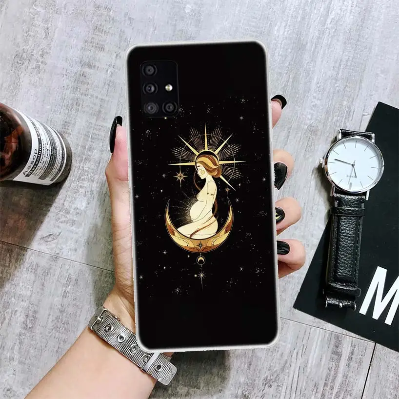 Czarownice księżycowe Tarot tajemnicze etui na telefon Samsung Galaxy A51 A71 A41 A31 A21S A11 A01 A70 A50 A40 A30S A20S A20S A10S A6