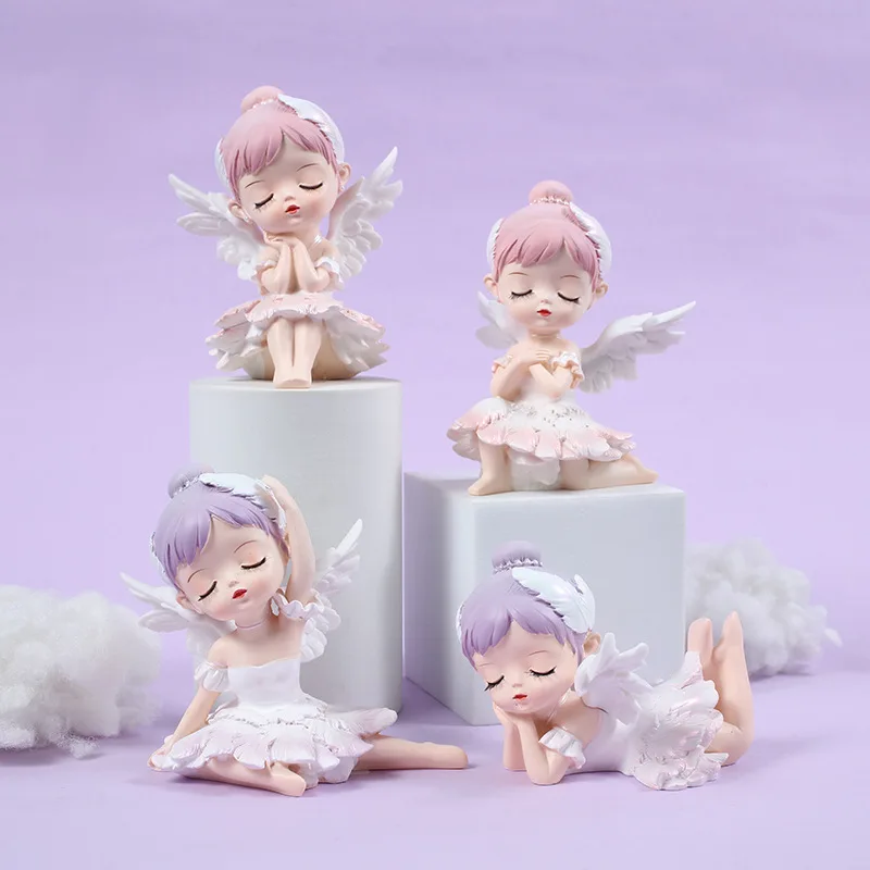 Resin Cake Decorations for Girl, Ballet Car Ornaments, Cute Desktop Furnishing Articles, Birthday and Graduation Gifts