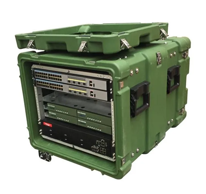 Estuche de plástico resistente RU110, estantería impermeable a prueba de golpes, servidor militar