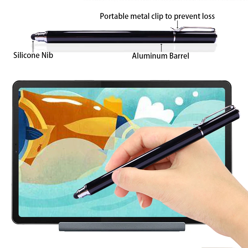 WENKU 2 in1 rubber tip touch capacitive screen mobile phone stylus pen factory wholesale on sale